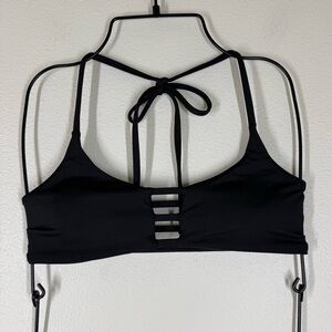 Midori Bikinis Black Triangle Swimsuit Top Padded Summer Beach Women’s Large